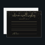 Cartão de Aviso de Casamento de Script de Rico de<br><div class="desc">Este cartão de rico de guião de ouro é perfeito para um casamento rústico. O simples e elegante design apresenta um espumante confete de ouro acoplado a uma tipografia de na moda. Estas cartas são perfeitas para um casamento, chá de panela, chá de fraldas, festa de formatura e muito mais....</div>