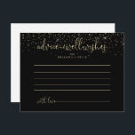 Cartão de Aviso de Casamento de Script de Rico de<br><div class="desc">Este cartão de rico de guião de ouro é perfeito para um casamento rústico. O simples e elegante design apresenta um espumante confete de ouro acoplado a uma tipografia de na moda. Estas cartas são perfeitas para um casamento, chá de panela, chá de fraldas, festa de formatura e muito mais....</div>