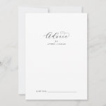 Cartão de Aviso de Casamento de Script Elegante<br><div class="desc">Este cartão elegante de casamento de guião é perfeito para um casamento simples e pode ser usado para qualquer evento. A design a preto e branco minimalista apresenta tipografia romântica rico com estilo de vidro moderno. Personalizável em qualquer cor. Mantenha o design mínimo e a classe, como está, ou personalize-o...</div>