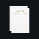 Cartão de Aviso de Casamento Dourado Minimalista C<br><div class="desc">Este clássico cartão de conselho de casamento de ouro minimalista é excelente para um evento simples e elegante. A tipografia dourada dá-lhe um toque formal clássico. Mantenha-o como está ou escolha personalizá-lo com trabalho de arte ou gráficos de sua escolha.</div>