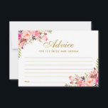 Cartão de Aviso de Casamento Dourado, Rosa-Floral<br><div class="desc">Cartão de Aviso de Casamento Dourado com Blush Floral de Cor Floral Floral</div>