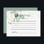 Cartão de Aviso de Casamento Eucalyptus Dourado<br><div class="desc">Este cartão de aviso de casamento de eucalipto de ouro é perfeito para um casamento rústico. Este design artístico apresenta a aquarela desenhada à mão, ouro e folhagem verde, inspirando beleza natural. Estas cartas são perfeitas para um casamento, chá de panela, chá de fraldas, festa de formatura e muito mais....</div>