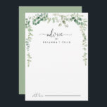 Cartão de Aviso de Casamento Eucalyptus Verde Mini<br><div class="desc">Este cartão verde minimalista de casamento do eucalipto é perfeito para um casamento moderno. O design apresenta galhos e folhas botânicas elegantes e desenhadas a aquarela, desenhadas à mão, adornando quadros geométricos. Estas cartas são perfeitas para um casamento, chá de panela, chá de fraldas, festa de formatura e muito mais....</div>