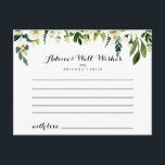 Cartão de Aviso de Casamento Floral de Outono Verd<br><div class="desc">Este cartão de conselho floral de outono verde é perfeito para um casamento rústico. O design apresenta elegantes pedras brancas de aquarela com folhagem verde. Estas cartas são perfeitas para um casamento, chá de panela, chá de fraldas, festa de formatura e muito mais. Personalize as cartas com os nomes da...</div>