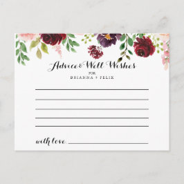 Cartão de Aviso de Casamento Floral de Primavera R