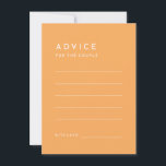 Cartão de Aviso de Casamento Laranja Minimalista C<br><div class="desc">Apresentando nossa Design de Cartão de Conselheiro de Casamento Laranja Minimalista Citrus, onde simplicidade encontra sofisticação em uma paleta de tons brilhantes de citros. Com fundo sólido em fontes tipográficas cor-de-rosa, laranja, amarela ou verde e limpas, esse tema exumenta a elegância contemporânea com um toque de encanto retrorreflector. Projetados para...</div>