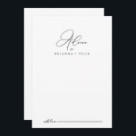 Cartão de Aviso de Casamento Minimalista Clássico<br><div class="desc">Este cartão de conselho minimalista clássico é perfeito para um casamento rústico. O design simples e elegante apresenta a tipografia de scripts clássicos e ricos em preto e branco. Estas cartas são perfeitas para um casamento, chá de panela, chá de fraldas, festa de formatura e muito mais. Personalize as cartas...</div>