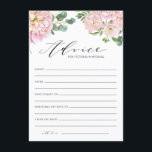 Cartão de Aviso de Casamento para Rosas de Água Ro<br><div class="desc">Dar conselhos aos recém-casados com este bonito cartão de conselho floral. Ele apresenta ilustrações de qualidade de observação de rosas de jardim,  hydrangeas e buquês de eucalipto com uma escrita elegante. Personalize adicionando nomes e outros detalhes. Estes cartões cor-de-rosa são perfeitos para casamentos de primavera e jardim.</div>