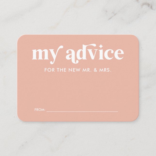 Cartão de Aviso de Casamento Rosa Pêssego (Frente)