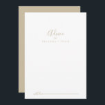 Cartão de Aviso de Casamento Simples e Dourado<br><div class="desc">Este simples cartão de conselho minimalista de ouro é perfeito para um casamento moderno. O design simples e elegante apresenta a tipografia clássica e de rico em ouro. Estas cartas são perfeitas para um casamento, chá de panela, chá de fraldas, festa de formatura e muito mais. Personalize as cartas com...</div>