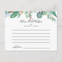 Cartão de Aviso de Casamento Tropical Colorida