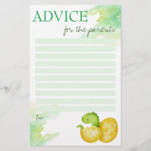 Cartão de aviso de chá de fraldas para incubação e