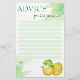 Cartão de aviso de chá de fraldas para incubação e