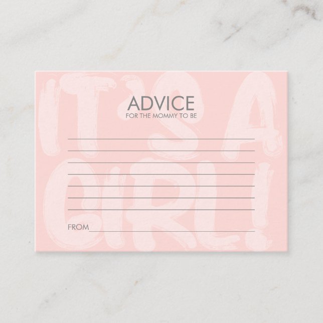 Cartão De Aviso De Chá de fraldas Rosa De grafite  (Frente)