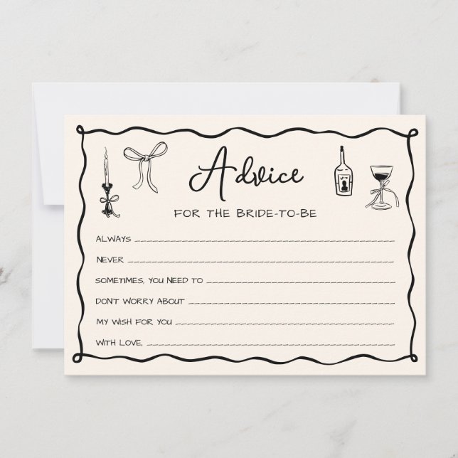 Cartão de Aviso de Chá de panela Italiano Desenhad (Frente)