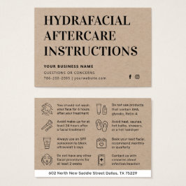 Cartão de Aviso de Cuidados Pós-Cuidados da Kraft