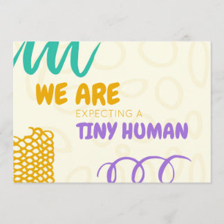 Cartão de aviso de gravidez colorida