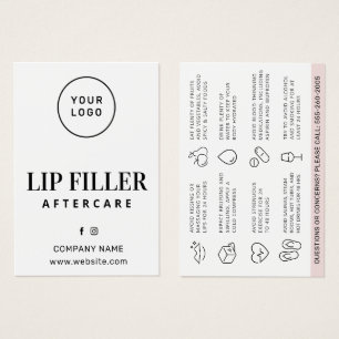 Cartão de Aviso de Preenchimento de Lip de Logotip