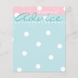 Cartão de Aviso do chá de fraldas "Bebê Rosa e Azu