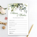 Cartão de Aviso Eucalyptus Greenery para Aquarelas<br><div class="desc">Cartão de Aviso Eucalyptus Greenery de Cores Aquáticas. Personalize com a noiva para ser o nome e a data do chá. Para mais personalização,  clique no link "personalizar mais". Se precisar de ajuda,  entre em contato comigo,  por favor.</div>