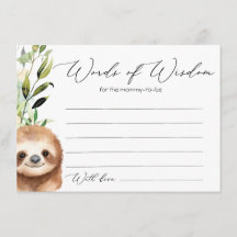 Cartão de Aviso para Animais da Selva de Bebê