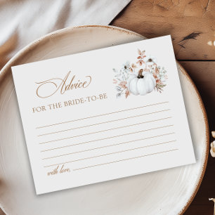 Cartão de Aviso para Chá de panela Pumpkin Branco