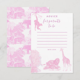 Cartão de Aviso para chás de fraldas Safari Selvag