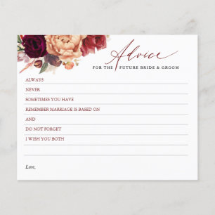 Cartão de Aviso para Flores de Queda Vermelho Lara