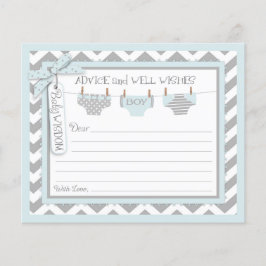 Cartão de Aviso para Fraldas Chevron Boy