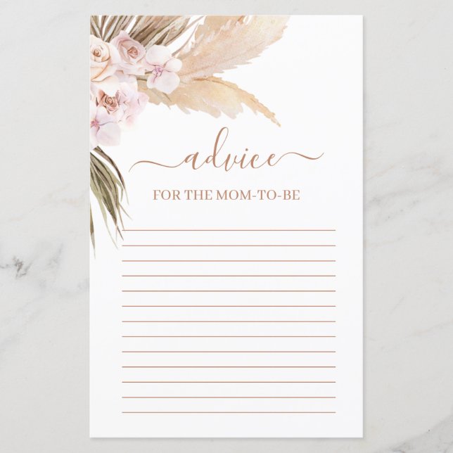 Cartão de Aviso para Grass Pampas (Frente)