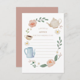 Cartão de Aviso para o Chá de fraldas à tarde