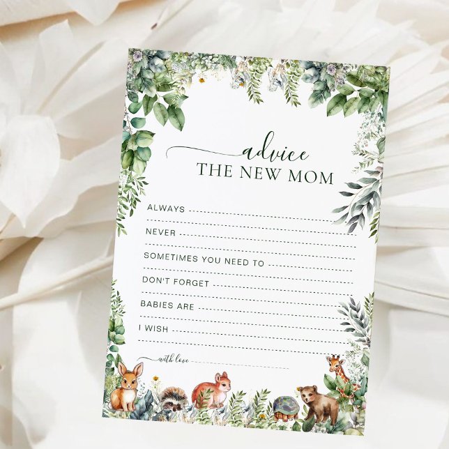 Cartão de Aviso para o Chá de fraldas Eucalyptus G (Criador carregado)