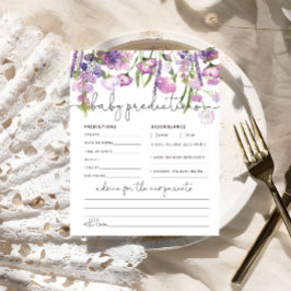 Cartão de Aviso para Previsões de Bebê de Flores S