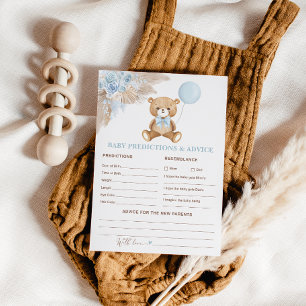 Cartão de Aviso para Previsões do Urso de Teddy Bo