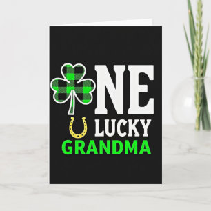 Cartão de Avó Plaid Shamrock