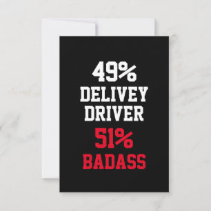 Cartão de Badass de Motorista de Entrega