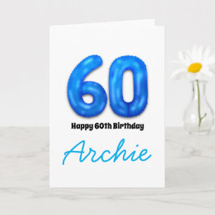 Cartão de Balão Numerado Personalizado para Aniver
