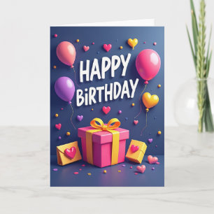 Cartão de Balões de Aniversário Twilight