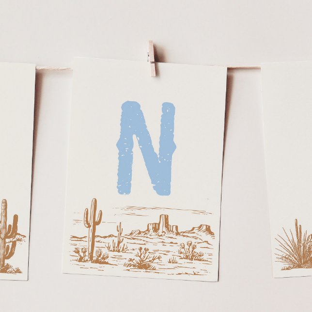 Cartão de Banner de Alta Cadeira Ocidental "N" (Criador carregado)