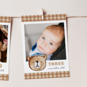 Cartão de Banner de Fotografias Mensal Editável