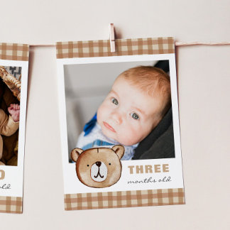 Cartão de Banner de Fotografias Mensal Editável