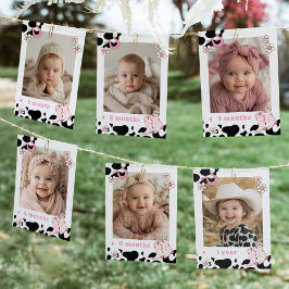 Cartão de banner mensal de Fotografia do Primeiro 