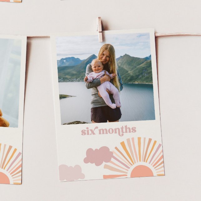 Cartão de Banner mensal Girl Sun - Seis Meses (Criador carregado)