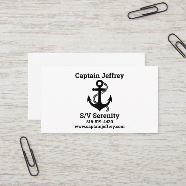 Cartão de barco para o entusiasta da vela (Frente/Verso In Situ)