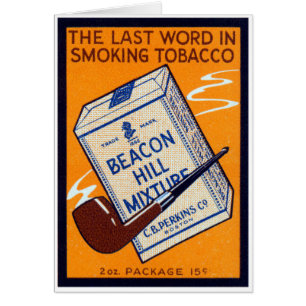 Cartão De Beacon Hill tabaco 1910 de tubulação