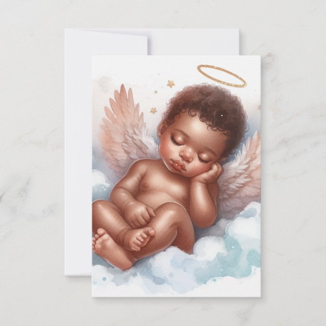 Cartão de bebê Angel recém-nascido (Frente)