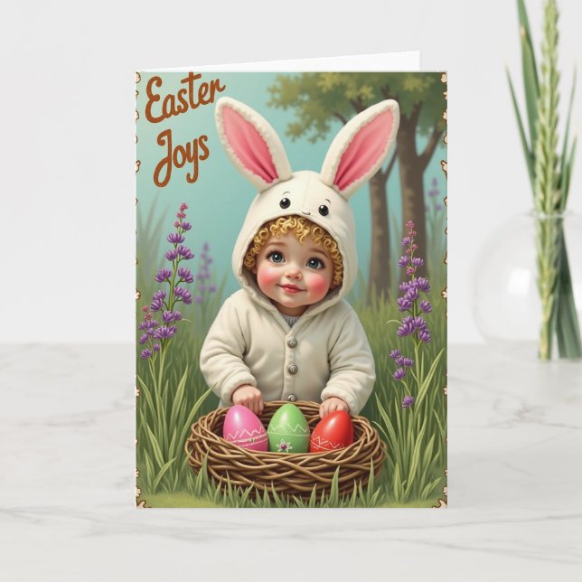 Cartão de Bebê de Alegria da Primavera Doce (Frente)
