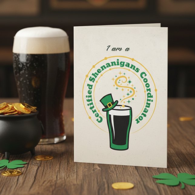 Cartão de Bebida Shenanigans Engraçado – Festa (Criador carregado)