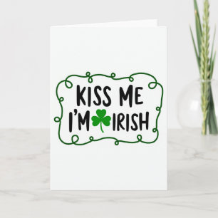 Cartão de Beijo do Trevo Irlandês