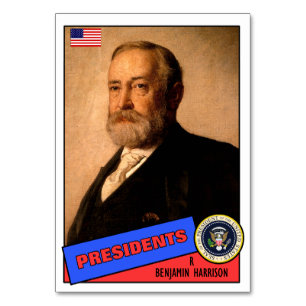 Cartão de beisebol de Benjamin Harrison